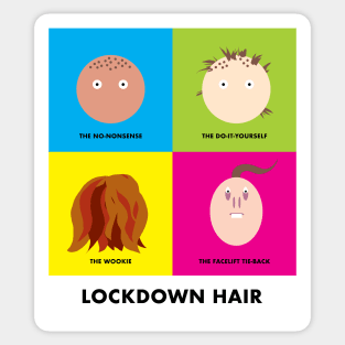 LOCKDOWN HAIR - A GUIDE TO SOCIALLY DISTANCED HAIRSTYLES Sticker